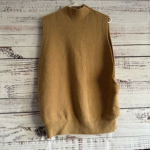 BANANA REPUBLIC Alpaca Wool Mock Neck Envelope Sweater Pullover Vest